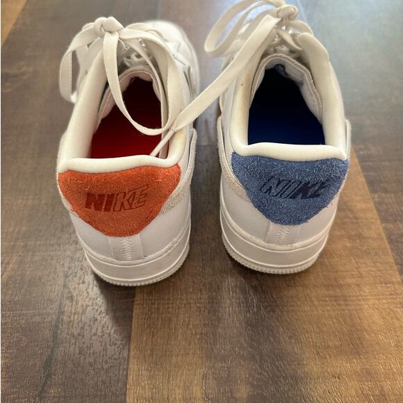 Nike Air Force 1 Low White Leather Sneakers Women’s Size 8 - Picture 6 of 12